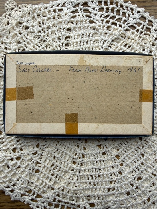 Bohemia Glass Salt Cellars Set Czech Crystal Individual Salts w Spoons - Picture 4 of 4